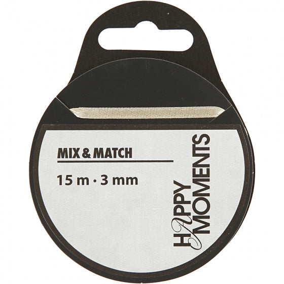 Satijnlint Off-white, 15m