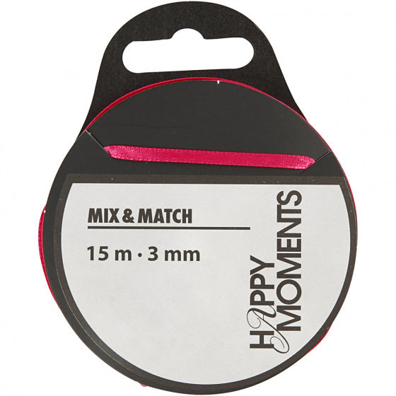 Satijnlint Roze, 15m