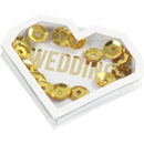 Shaker stickers wit/goud 38 x 32 x 4 mm 6 stuks