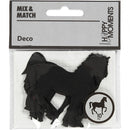silhouette paard zwart 60 x 64 mm 10 stuks