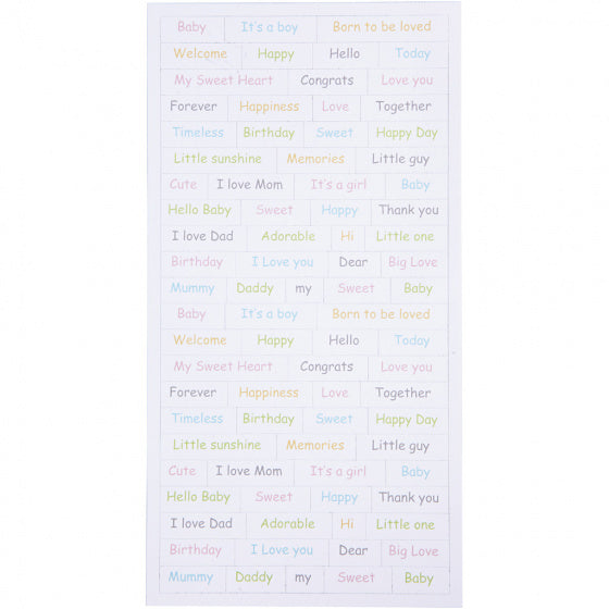 stickervel Engels papier 12 x 23 cm wit 2 stuks