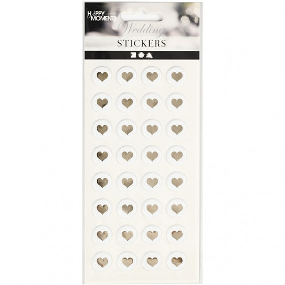 stickers hartjes goud 14 x 2 mm 32 stuks
