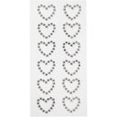strasstenen zilver harten 23 x 21 mm 12 stuks