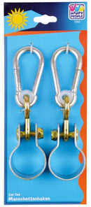 bevestigingsringen met karabijnhaak metaal 2 stuks