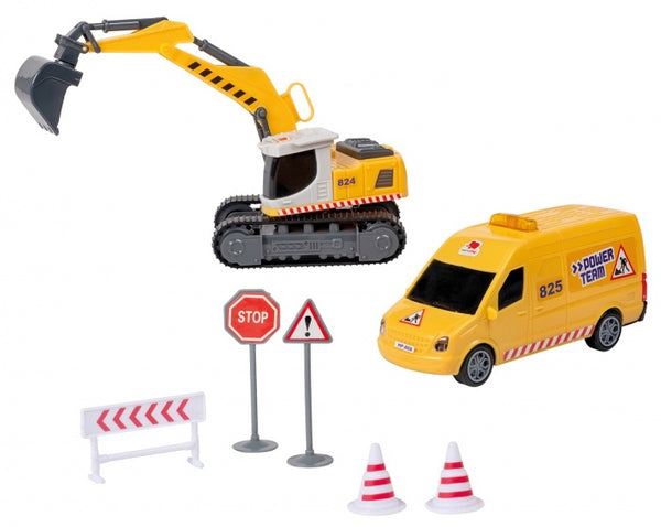 bouwvoertuigenset met accessoires 7-delig