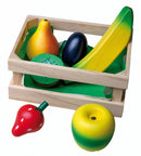Houten krat met fruit 7-delig