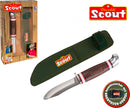 kerfmes Scout 16 x 2,3 cm RVS/hout zilver/bruin