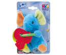 knuffel bijtring met sleutels olifant 12 cm pluche