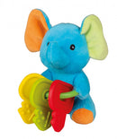 knuffel bijtring met sleutels olifant 12 cm pluche
