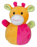 knuffel giraffe rammelaar junior pluche oranje