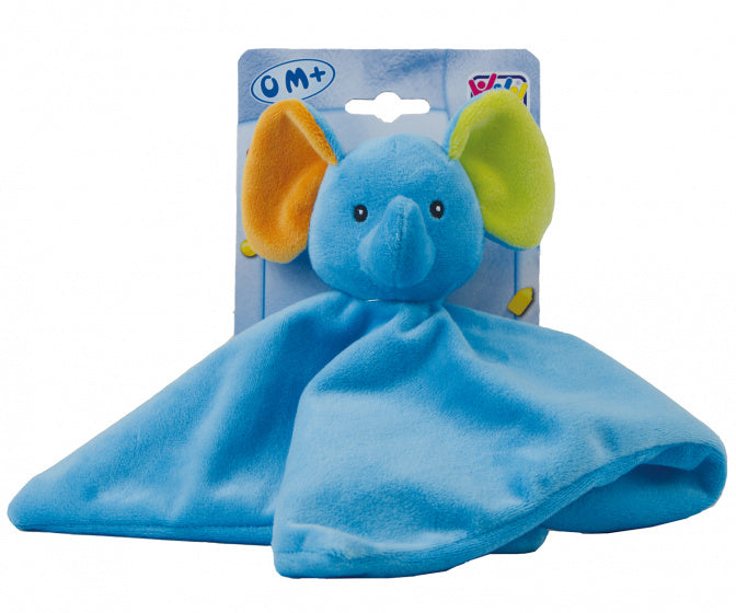 knuffeldoekje olifant 28 cm pluche blauw