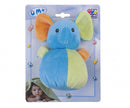 knuffelrammelaar olifant 15 cm pluche blauw/groen