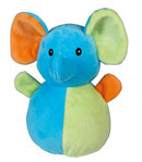 knuffelrammelaar olifant 15 cm pluche blauw/groen