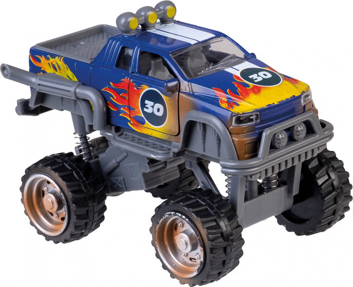monstertruck Power Team 19 cm die-cast blauw/grijs