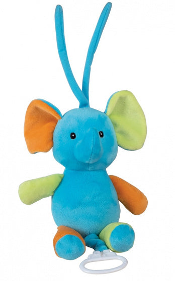 muziekknuffel olifant 18 cm pluche blauw
