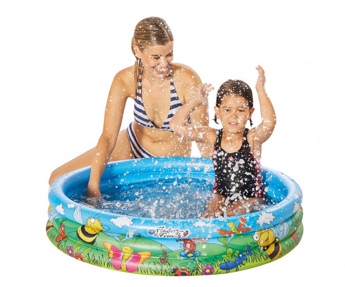opblaaszwembad 100 x 23 cm blauw