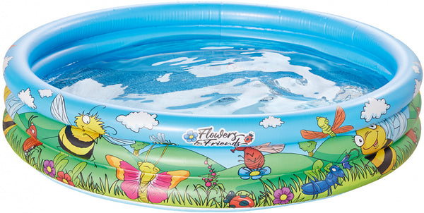 opblaaszwembad 100 x 23 cm blauw