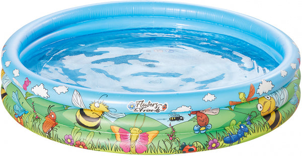 opblaaszwembad 122 x 25 cm blauw