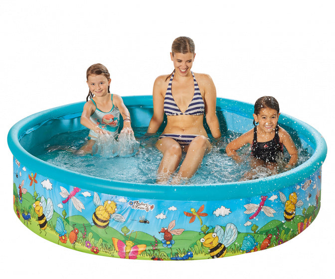 opblaaszwembad Flower & Friends 185 x 39 cm blauw