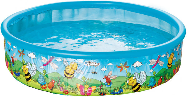 opblaaszwembad Flower & Friends 185 x 39 cm blauw