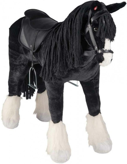 paard Shire met geluid zwart 83 cm