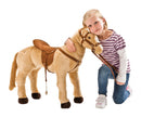 Palomino paard met geluid bruin 81x50 cm