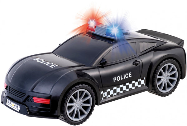 politieauto junior 39 cm zwart/wit