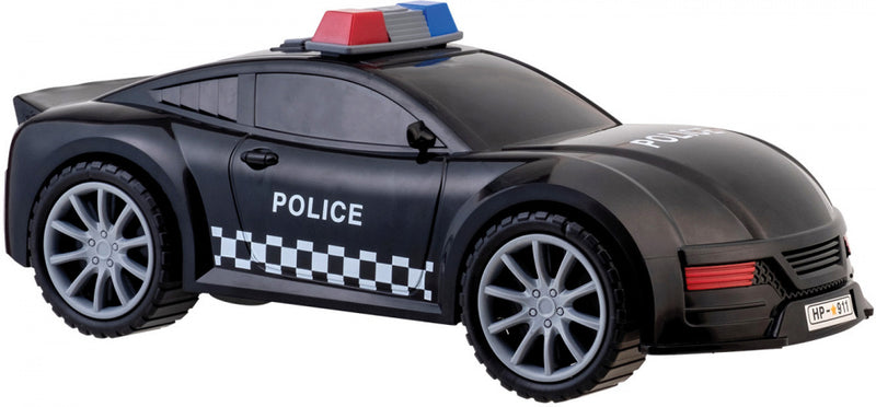 politieauto junior 39 cm zwart/wit