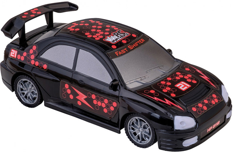 raceauto RC Racing junior 19 cm zwart/rood 2-delig