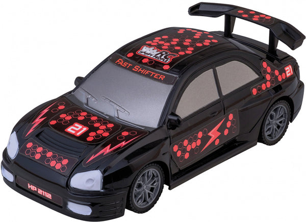 raceauto RC Racing junior 19 cm zwart/rood 2-delig