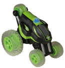 RC stuntauto met verlichting 17 cm zwart/groen