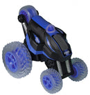 RC stuntauto met verlichting 17 cm zwart/blauw