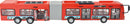 stadsbus Power Team 45 x 6 cm rood/grijs/zwart