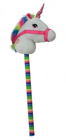 Stokpaardje met geluid wit 68 cm
