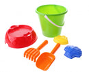 strandspeelgoed set in emmer 20 cm 6-delig groen