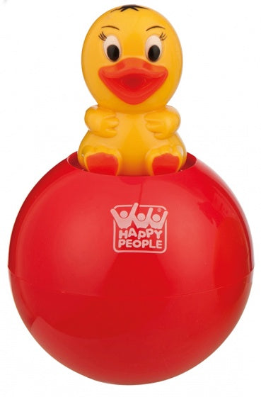 tuimelaar Roly Poly eend 15 cm rood/geel