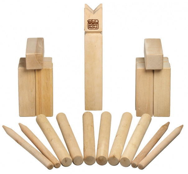 vikingschaakspel 25 cm hout naturel 21-delig