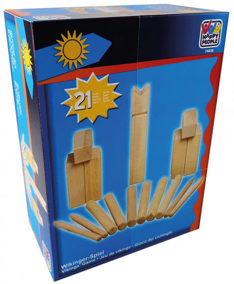 vikingschaakspel 31 cm hout naturel 21-delig