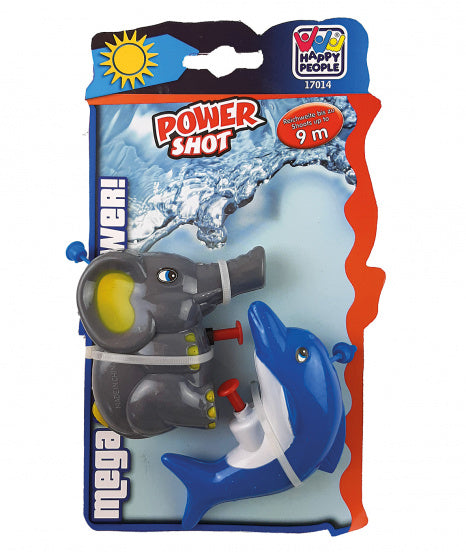 waterpistolen Happy Animals dolfijn blauw 2 stuks