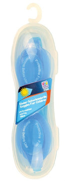 zwembril Goggles junior anti-fog 15 cm blauw