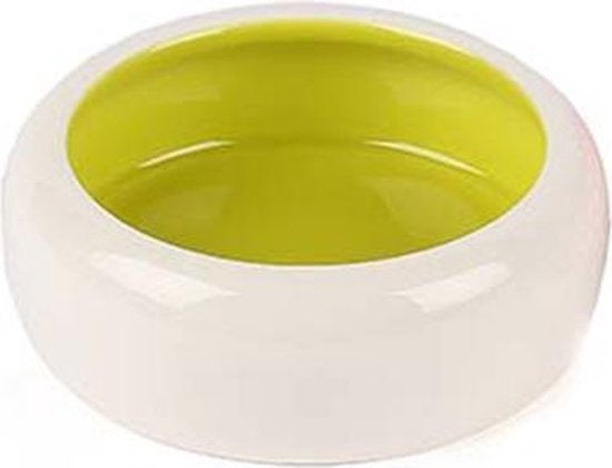 Happy Pet Drinkbak Tegen Morsen Wit / Groen 200 ML 11X11X4,5 CM