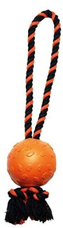 HAPPY PET TOUGH TOYS BALL TUGGER ORANJE
