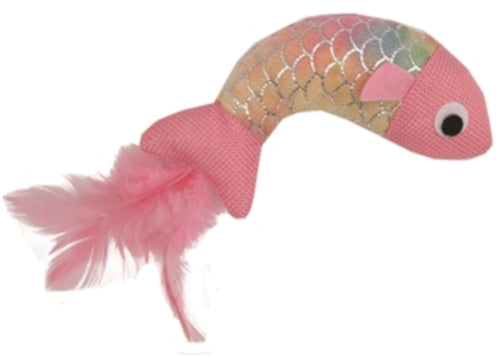 Happy Pet Mermaid Vis Met Veren Roze 13X10X3CM