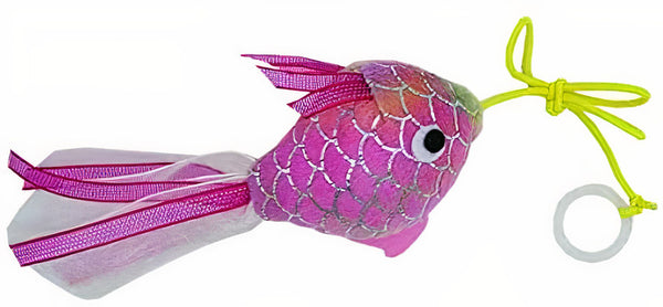 HAPPY PET MERMAID GOUDVIS AAN TOUW ROZE 17X5X4CM