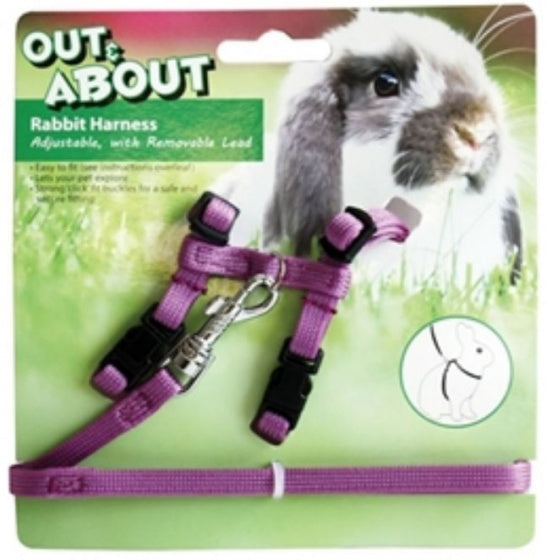 Happy Pet Konijnen Harnas En Looplijn Paars 20-30 CM 25-40 CM