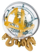doolhofspel 3D Perplexus junior 25 cm goud/transparant