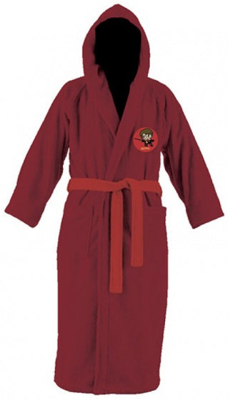 badjas junior katoen bordeaux maat 98/104