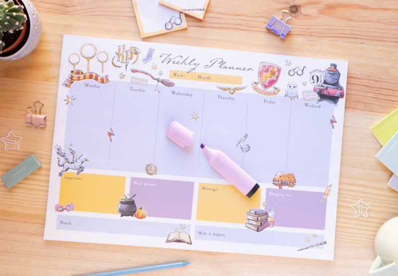 weekplanner 29,7 x 42 cm A3 papier paars 54 vellen