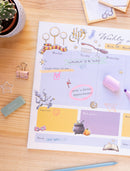 weekplanner 29,7 x 42 cm A3 papier paars 54 vellen