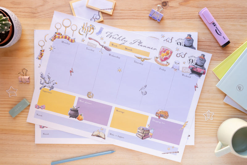 weekplanner 29,7 x 42 cm A3 papier paars 54 vellen